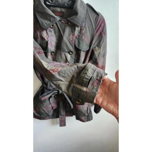 Francine Bramli Paris Jacket Womens S/M Belted Double Breasted France Art - Picture 4 of 9